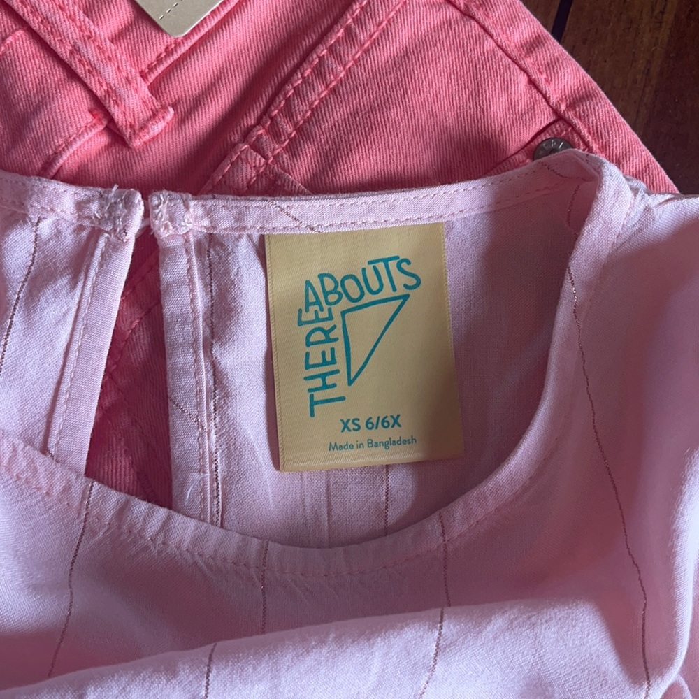 Thereabouts NWT Girls 6X Skinny Adjustable Waist Jeggings & Long Sleeve Blouse - Picture 3 of 16